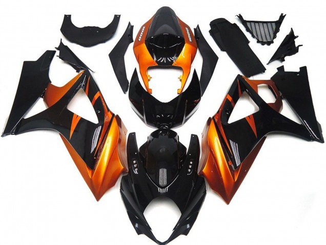 Orange & Schwarz Glänzend 07-08 Suzuki GSXR 1000 Verkleidung Orange & Schwarz Glänzend 07-08 Suzuki GSXR 1000 Verkleidung