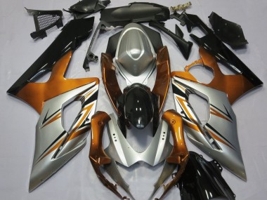 Orange Silber & Schwarz 05-06 Suzuki GSXR 1000 Verkleidung