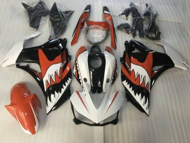 Orange & Weißer Hai 15-18 Yamaha R3 Verkleidung