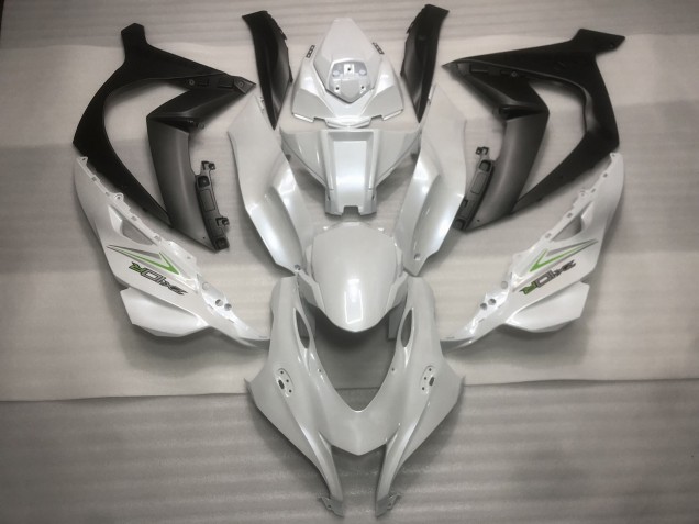Perlweiß & Grün 16-19 Kawasaki ZX10R Verkleidung Perlweiß & Grün 16-19 Kawasaki ZX10R Verkleidung