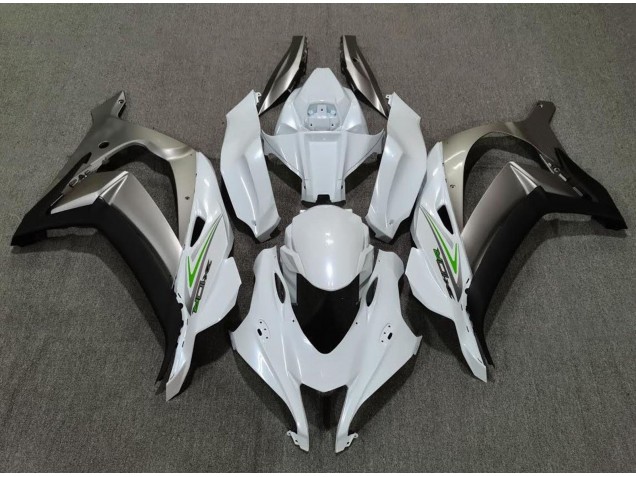 Perlweiß & Silber 16-19 Kawasaki ZX10R Verkleidung Perlweiß & Silber 16-19 Kawasaki ZX10R Verkleidung