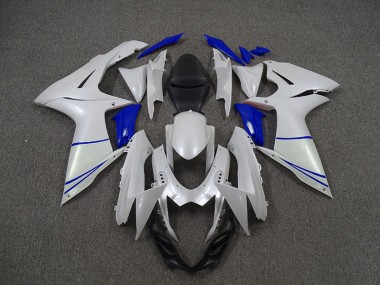 Perlweiß & Tiefes Blau 11-24 Suzuki GSXR 600-750 Verkleidung