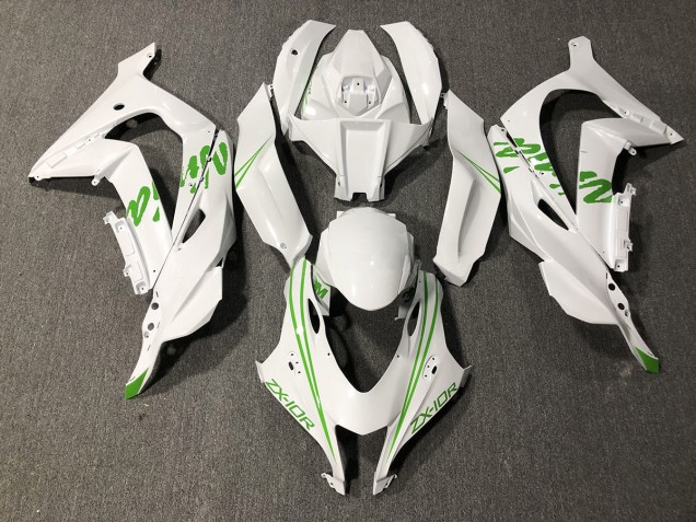 Perlgrün Weiß Kawi 16-19 Kawasaki ZX10R Verkleidung Perlgrün Weiß Kawi 16-19 Kawasaki ZX10R Verkleidung
