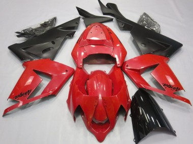Perlrot & Schwarz 04-05 Kawasaki ZX10R Verkleidung