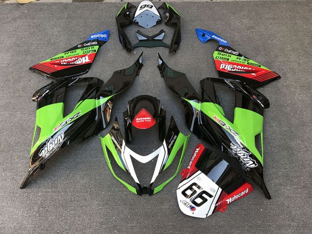 Rennen-Stil Grün 13-18 Kawasaki ZX6R Verkleidung Rennen-Stil Grün 13-18 Kawasaki ZX6R Verkleidung