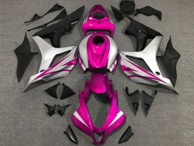 Rosa & Silber OEM Stil 07-08 Honda CBR600RR Verkleidung