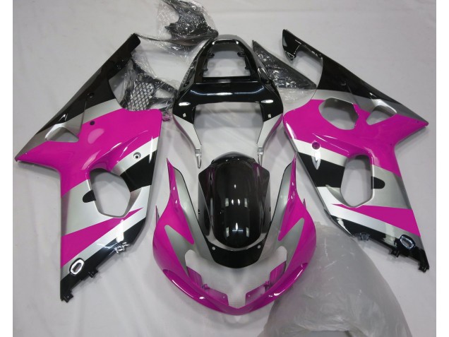 Rosa-Silber-Stil OEM 00-02 Suzuki GSXR 1000 Verkleidung Rosa-Silber-Stil OEM 00-02 Suzuki GSXR 1000 Verkleidung