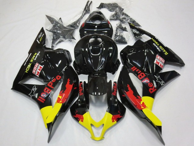 Rot Bull Schwarz Glänzend 09-12 Honda CBR600RR Verkleidung Rot Bull Schwarz Glänzend 09-12 Honda CBR600RR Verkleidung
