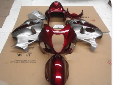 Rot D-Silber 97-07 Suzuki GSXR 1300 Verkleidung