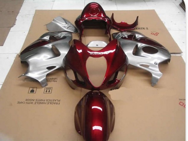 Rot D-Silber 97-07 Suzuki GSXR 1300 Verkleidung Rot D-Silber 97-07 Suzuki GSXR 1300 Verkleidung