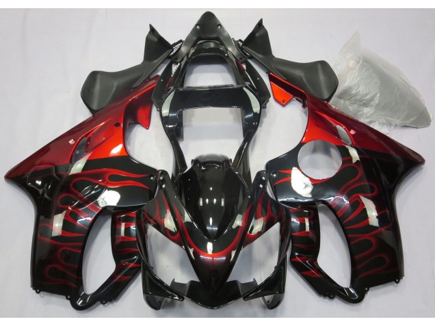 Rot Flamme 01-03 Honda CBR600 F4i Verkleidung Rot Flamme 01-03 Honda CBR600 F4i Verkleidung