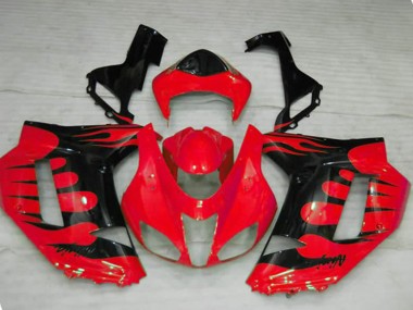 Rot Flamme 07-08 Kawasaki ZX6R Verkleidung