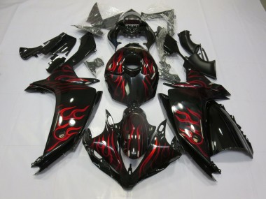 Rot Flamme 07-08 Yamaha R1 Verkleidung