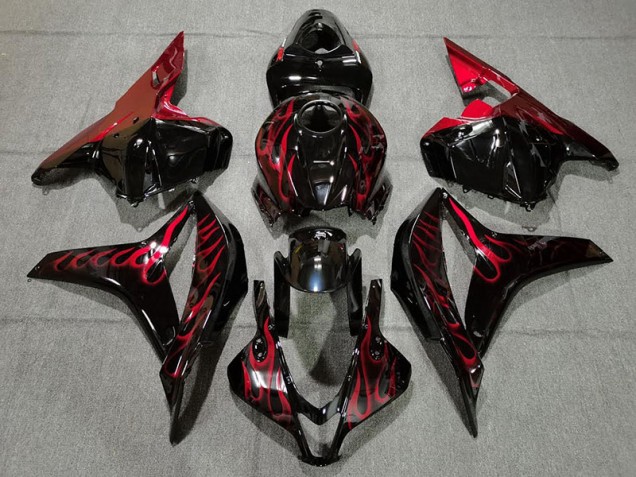 Rot Flamme 09-12 Honda CBR600RR Verkleidung Rot Flamme 09-12 Honda CBR600RR Verkleidung