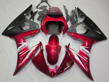 Rot Glänzend & Weiß 03-04 Yamaha R6 Verkleidung