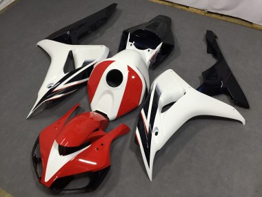 Rot Glänzend & Weiß 06-07 Honda CBR1000RR Verkleidung