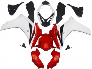 Rot & Glänzend Weiß 11-12 Honda CBR600F Verkleidung