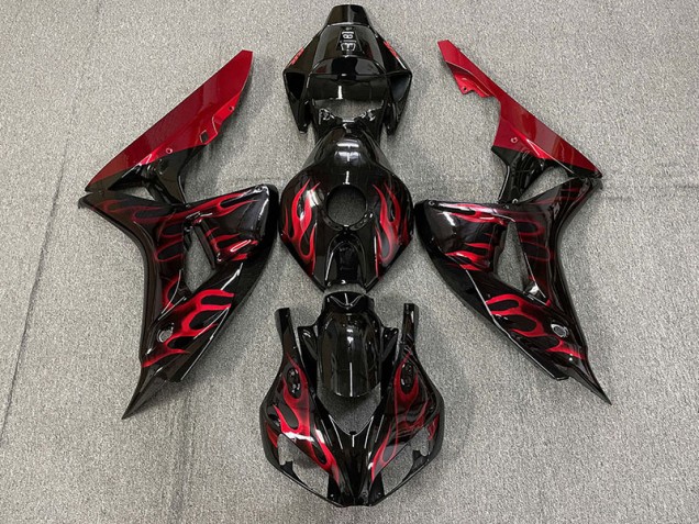 Rot Glänzend Flamme 06-07 Honda CBR1000RR Verkleidung Rot Glänzend Flamme 06-07 Honda CBR1000RR Verkleidung