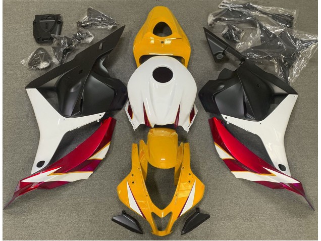 Rot Glänzend Weiß & Gelb 09-12 Honda CBR600RR Verkleidung Rot Glänzend Weiß & Gelb 09-12 Honda CBR600RR Verkleidung