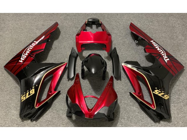 Rot Glänzend & Schwarz 09-12 Triumph Daytona 675 Verkleidung Rot Glänzend & Schwarz 09-12 Triumph Daytona 675 Verkleidung
