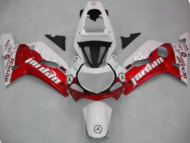 Rot Jordan 01-03 Suzuki GSXR 600-750 Verkleidung Rot Jordan 01-03 Suzuki GSXR 600-750 Verkleidung