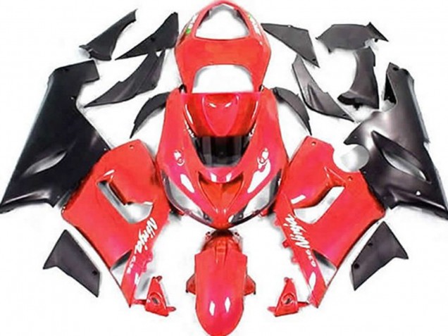 Rot & Matt Schwarz 05-06 Kawasaki ZX6R Verkleidung Rot & Matt Schwarz 05-06 Kawasaki ZX6R Verkleidung