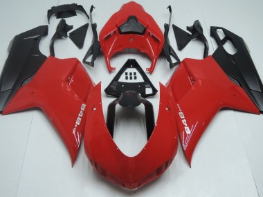 Rot Matt Schwarz 07-14 Ducati 848 1098 1198 Verkleidung