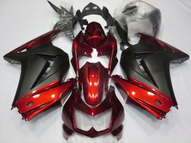 Rot & Matt Schwarz 08-12 Kawasaki Ninja 250 Verkleidung