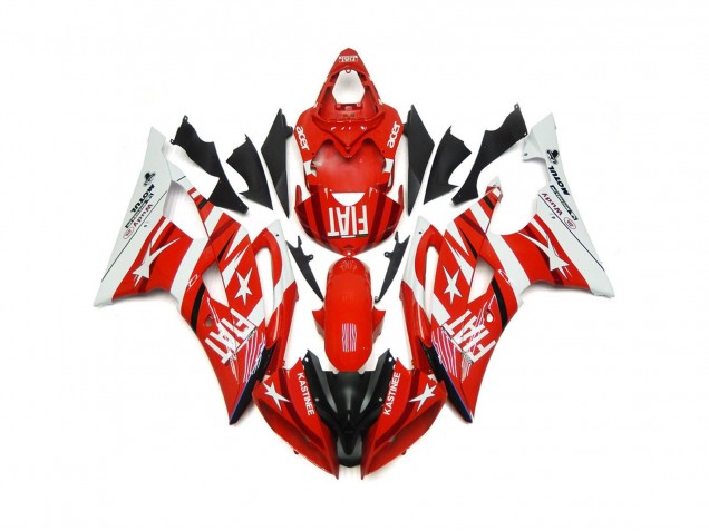 Rot & Weiß Mit Sternen 08-16 Yamaha R6 Verkleidung Rot & Weiß Mit Sternen 08-16 Yamaha R6 Verkleidung