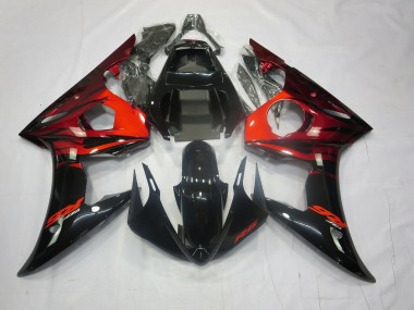 Rot & Schwarz 03-04 Yamaha R6 Verkleidung