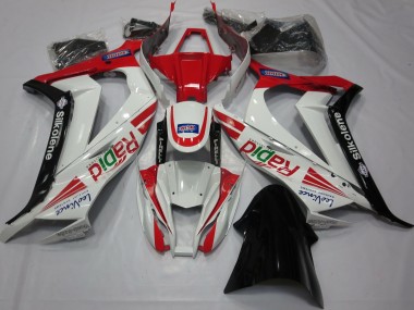 Rot Weiß Schwarz 11-15 Kawasaki ZX10R Verkleidung