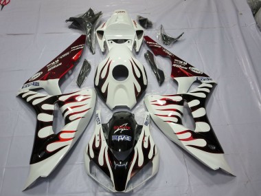 Rot & Schwarz Flamme 06-07 Honda CBR1000RR Verkleidung