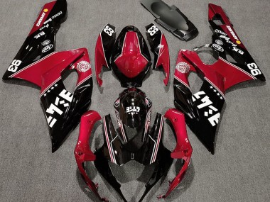 Rot & Schwarz Glänzend Kundenspezifisch 05-06 Suzuki GSXR 1000 Verkleidung