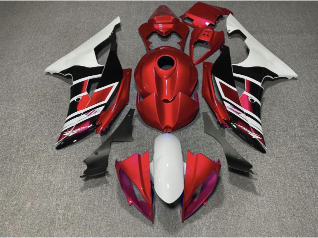 Rot Schwarz & Weiß OEM-Stil 08-16 Yamaha R6 Verkleidung Rot Schwarz & Weiß OEM-Stil 08-16 Yamaha R6 Verkleidung
