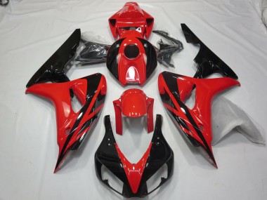 Rot Schwarz OEM-Stil Ohne Aufkleber 06-07 Honda CBR1000RR Verkleidung
