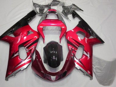 Rot & Silber 01-03 Suzuki GSXR 600-750 Verkleidung