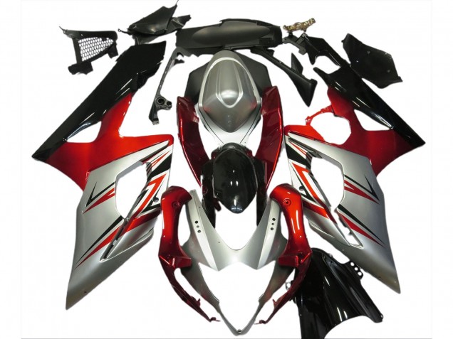 Rot & Silber 05-06 Suzuki GSXR 1000 Verkleidung Rot & Silber 05-06 Suzuki GSXR 1000 Verkleidung