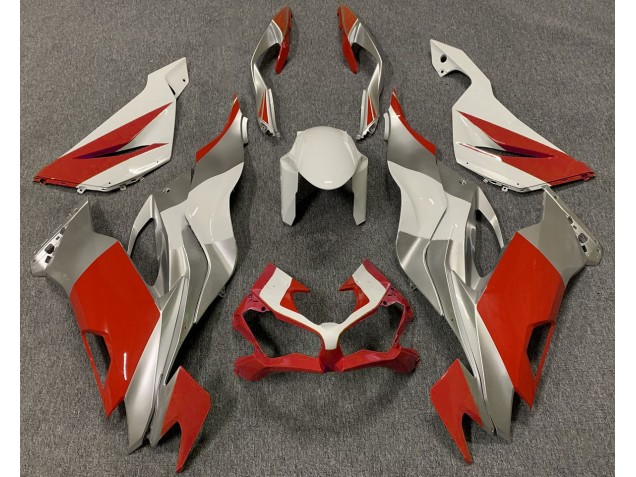 Rot Weiß & Silber 19-23 Kawasaki ZX6R Verkleidung Rot Weiß & Silber 19-23 Kawasaki ZX6R Verkleidung