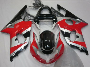 Rot Silber OEM Stil 00-02 Suzuki GSXR 1000 Verkleidung