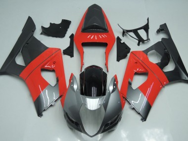 Rot-Silber & Schwarz 03-04 Suzuki GSXR 1000 Verkleidung