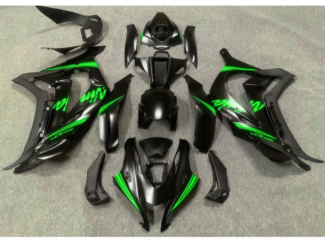 Satinschwarz & Grün 16-19 Kawasaki ZX10R Verkleidung Satinschwarz & Grün 16-19 Kawasaki ZX10R Verkleidung