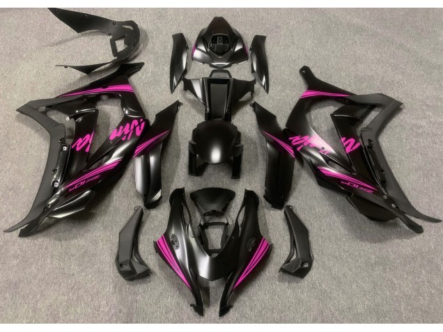 Satinschwarz & Rosa 16-19 Kawasaki ZX10R Verkleidung Satinschwarz & Rosa 16-19 Kawasaki ZX10R Verkleidung