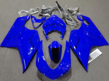 Schlichte Glänzend Blau 07-14 Ducati 848 1098 1198 Verkleidung