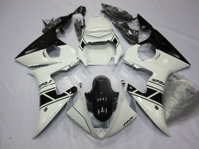 Schwarz & Weiß 03-04 Yamaha R6 Verkleidung Schwarz & Weiß 03-04 Yamaha R6 Verkleidung
