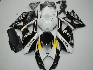 Schwarz & Weiß 07-08 Suzuki GSXR 1000 Verkleidung
