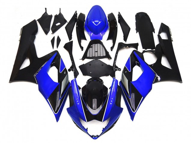 Schwarz & Blau Glänzend Mit Silber 05-06 Suzuki GSXR 1000 Verkleidung Schwarz & Blau Glänzend Mit Silber 05-06 Suzuki GSXR 1000 Verkleidung