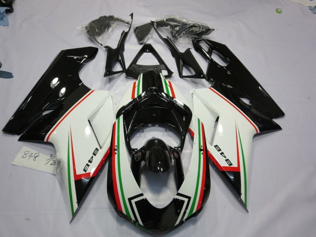 Schwarz Dreifach 07-14 Ducati 848 1098 1198 Verkleidung Schwarz Dreifach 07-14 Ducati 848 1098 1198 Verkleidung