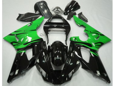 Schwarz Flamme & Grün 00-01 Yamaha R1 Verkleidung