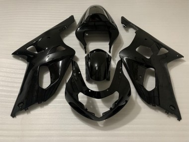 Schwarz Glanz 01-03 Suzuki GSXR 600-750 Verkleidung