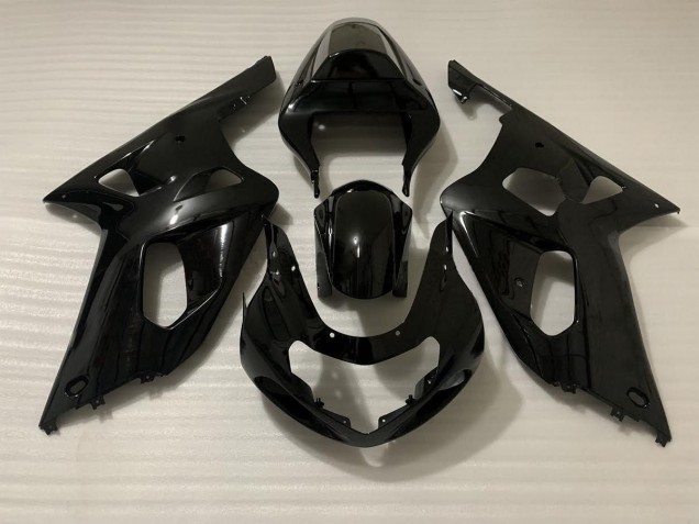 Schwarz Glanz 01-03 Suzuki GSXR 600-750 Verkleidung Schwarz Glanz 01-03 Suzuki GSXR 600-750 Verkleidung